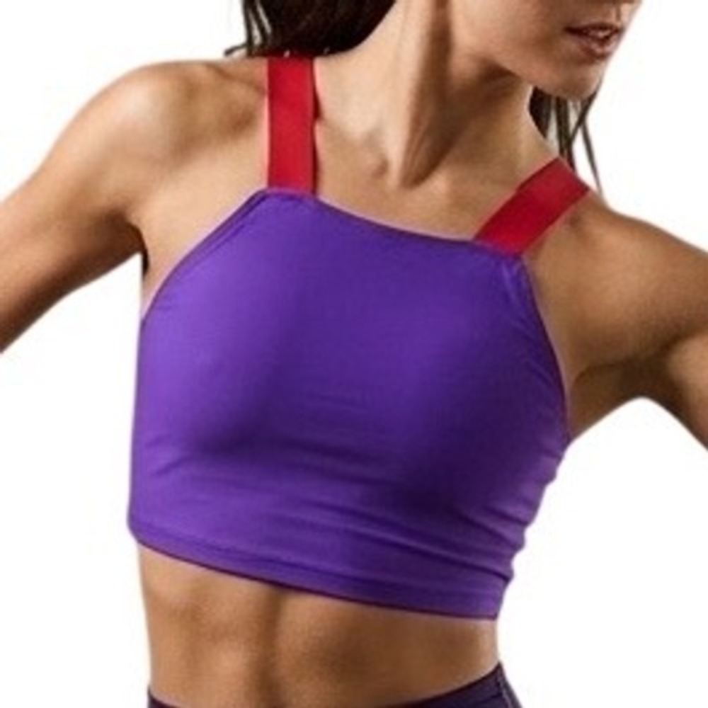 CM Theatricals‎ dancewear class wear crop top purple and red dance CM